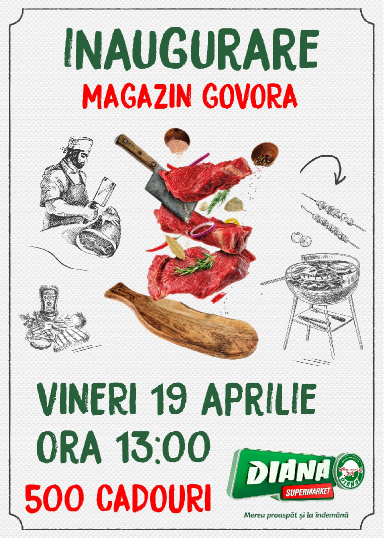 Afis deschidere magazin Diana 2019